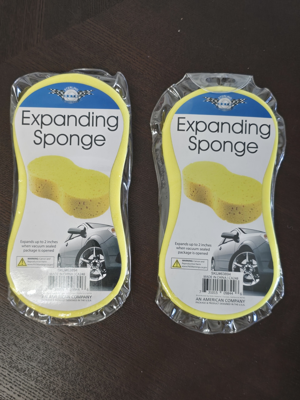 Expanding Sponge - Yellow 2 Pack